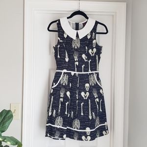 Modcloth Skeleton Glow in the Dark Dress Sz. S